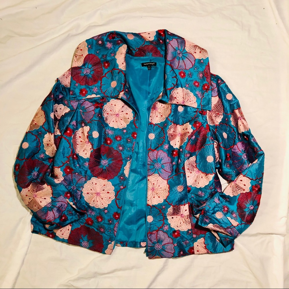 Samuel Dong Embroidered Floral Jacket